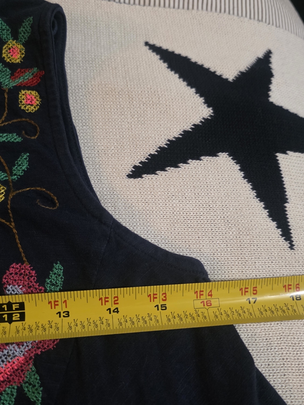 Free People Navy Embroidered Floral Tank - Picture 8 of 9
